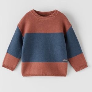 Zara Colorblock Middle Sweater, 9-12 months